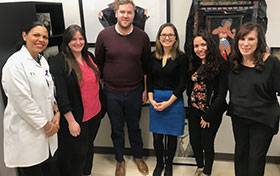 Staff from Spence-Chapin on their 2018 Visit, with Esther Priegue (left) and Merle Hoffman (right).